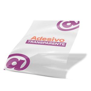 Adesivo Transparente Vinil Transparente  4x0  Corte Reto 