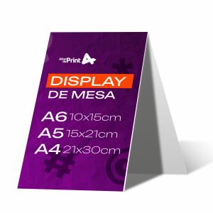 Display de Mesa Placa de PS 2mm  4/0  Dobra em V 