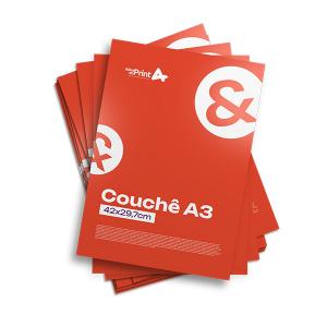Impressão Couchê - A3 Papel Couchê A3 (29,7 x 42 cm) Colorida   