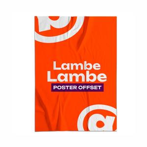 Lambe Lambe Papel Offset 90g  4/0 (Colorido)  Corte Reto 